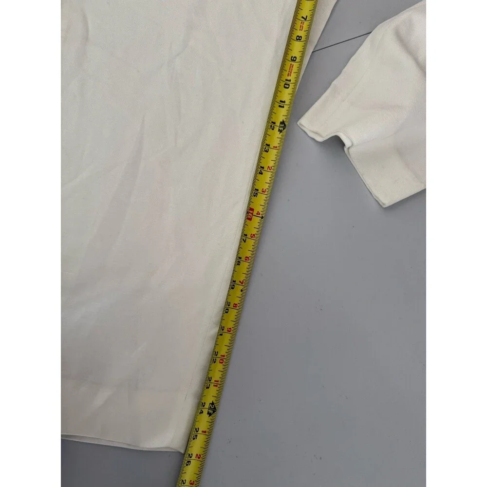 Banana Republic Pants Large White Womens Linen Blend Pull On Lagenlook NWOT